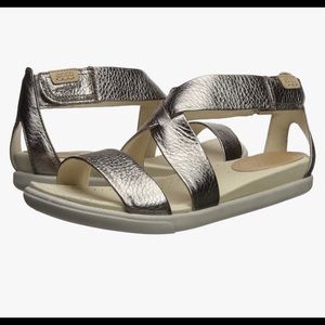 Ecco Metallic Leather Sandals